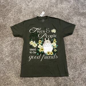 Ghibli My Neighbor Totoro T-Shirt Box Lunch Green Size Medium - Trees And People
